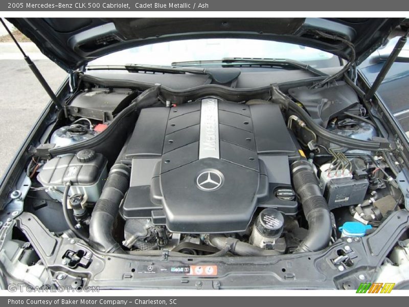 Cadet Blue Metallic / Ash 2005 Mercedes-Benz CLK 500 Cabriolet