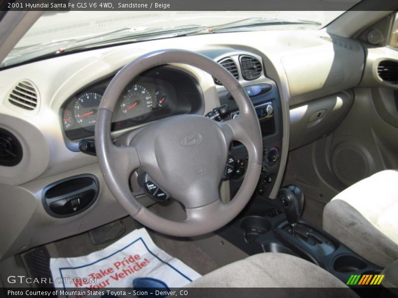 Sandstone / Beige 2001 Hyundai Santa Fe GLS V6 4WD