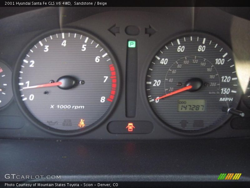 Sandstone / Beige 2001 Hyundai Santa Fe GLS V6 4WD