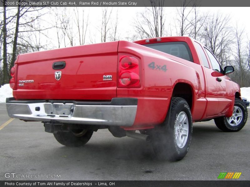 Flame Red / Medium Slate Gray 2006 Dodge Dakota SLT Club Cab 4x4