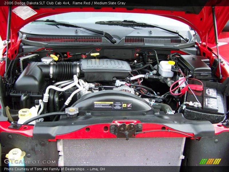 Flame Red / Medium Slate Gray 2006 Dodge Dakota SLT Club Cab 4x4