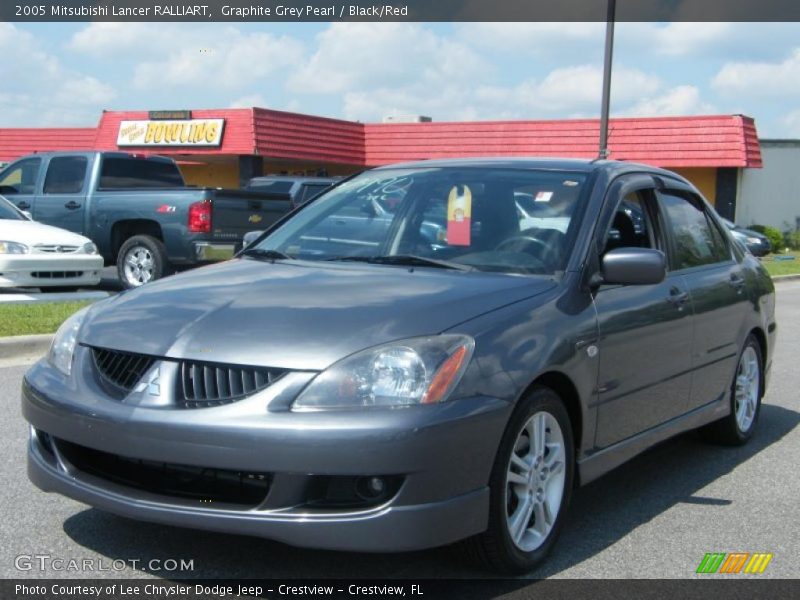 Graphite Grey Pearl / Black/Red 2005 Mitsubishi Lancer RALLIART