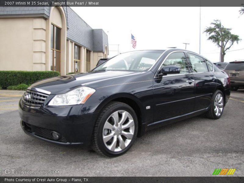 Twilight Blue Pearl / Wheat 2007 Infiniti M 35 Sedan