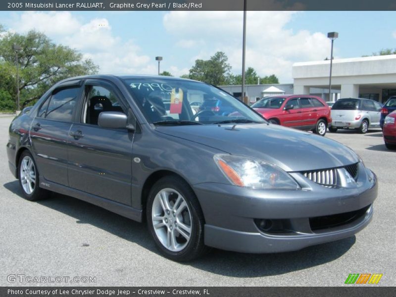 Graphite Grey Pearl / Black/Red 2005 Mitsubishi Lancer RALLIART