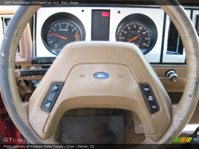 Red / Beige 1987 Ford Ranger STX SuperCab 4x4