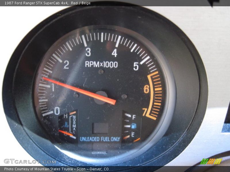 Red / Beige 1987 Ford Ranger STX SuperCab 4x4