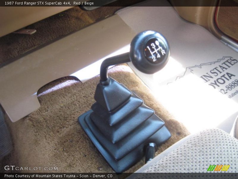 Red / Beige 1987 Ford Ranger STX SuperCab 4x4