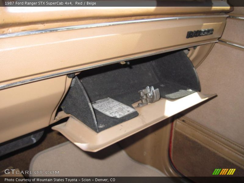 Red / Beige 1987 Ford Ranger STX SuperCab 4x4