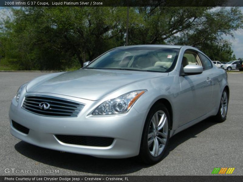 Liquid Platinum Silver / Stone 2008 Infiniti G 37 Coupe