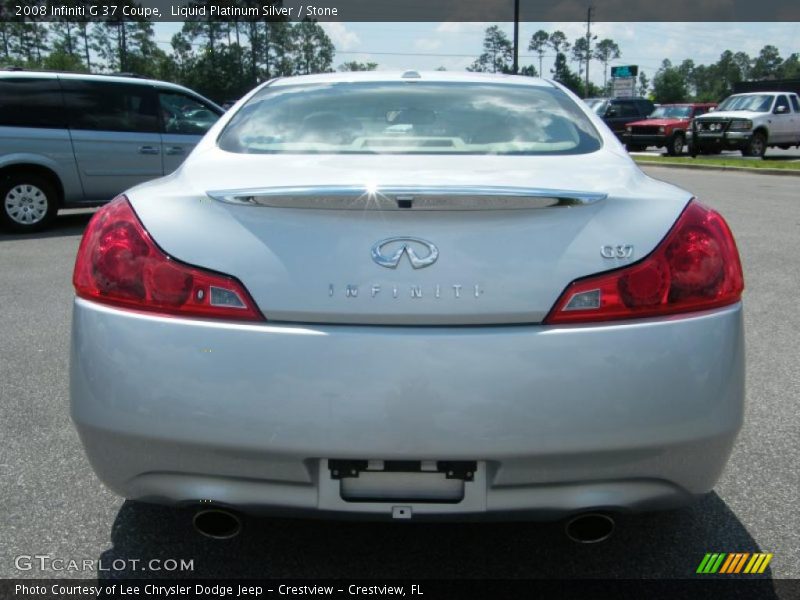 Liquid Platinum Silver / Stone 2008 Infiniti G 37 Coupe
