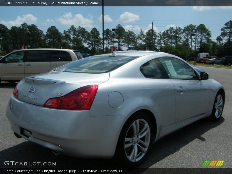 Liquid Platinum Silver / Stone 2008 Infiniti G 37 Coupe