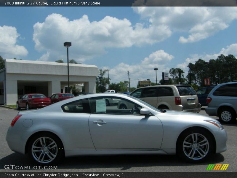 Liquid Platinum Silver / Stone 2008 Infiniti G 37 Coupe