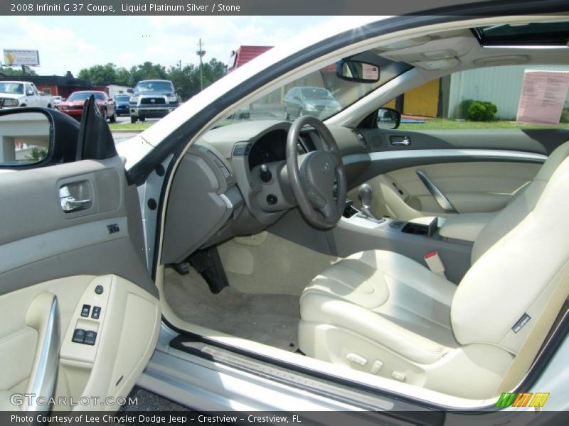 Liquid Platinum Silver / Stone 2008 Infiniti G 37 Coupe