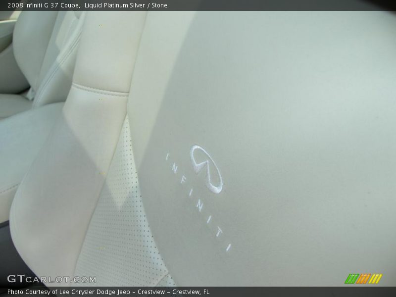 Liquid Platinum Silver / Stone 2008 Infiniti G 37 Coupe
