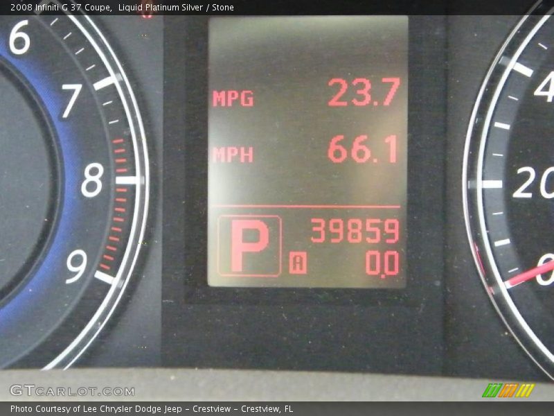Liquid Platinum Silver / Stone 2008 Infiniti G 37 Coupe