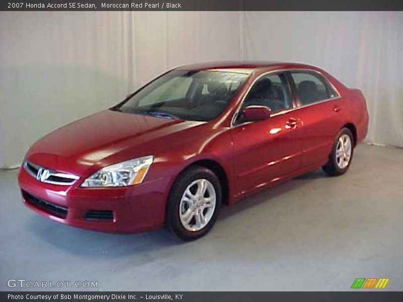 Moroccan Red Pearl / Black 2007 Honda Accord SE Sedan