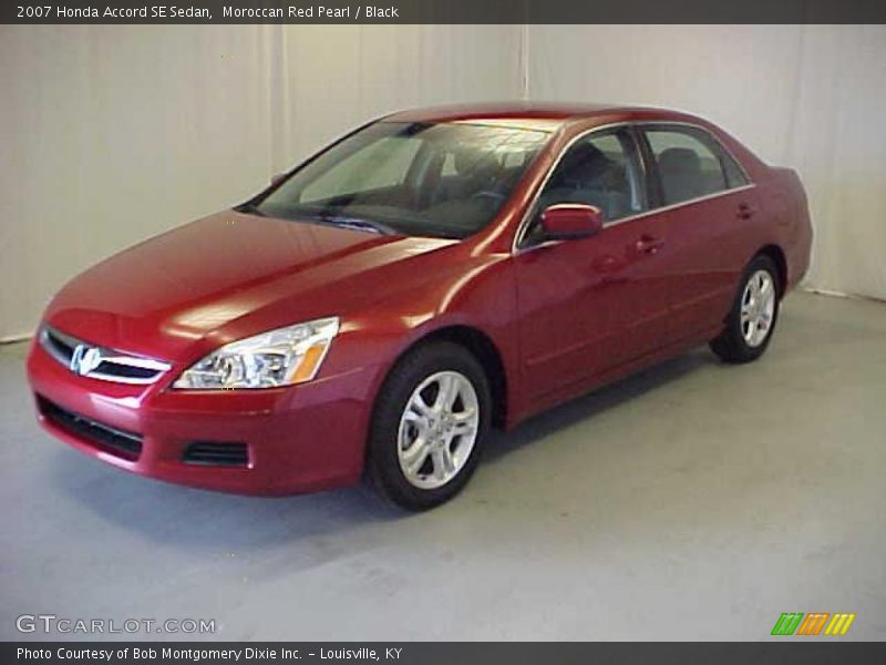 Moroccan Red Pearl / Black 2007 Honda Accord SE Sedan