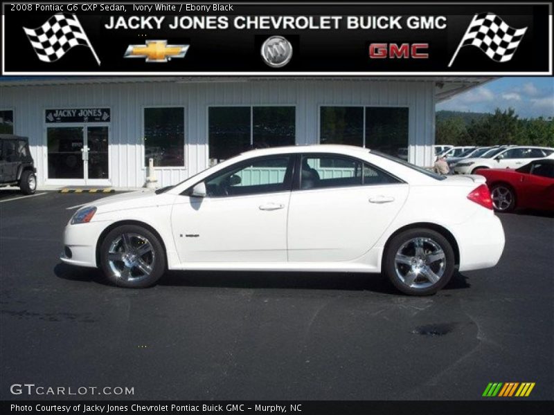 Ivory White / Ebony Black 2008 Pontiac G6 GXP Sedan