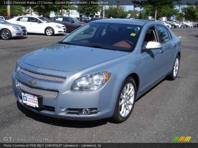 Golden Pewter Metallic / Ebony/Brick 2009 Chevrolet Malibu LTZ Sedan