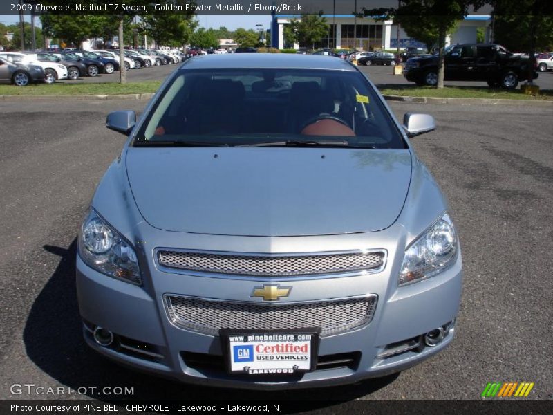 Golden Pewter Metallic / Ebony/Brick 2009 Chevrolet Malibu LTZ Sedan