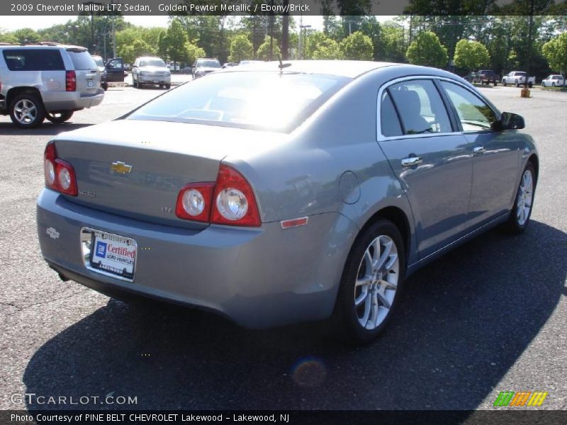 Golden Pewter Metallic / Ebony/Brick 2009 Chevrolet Malibu LTZ Sedan