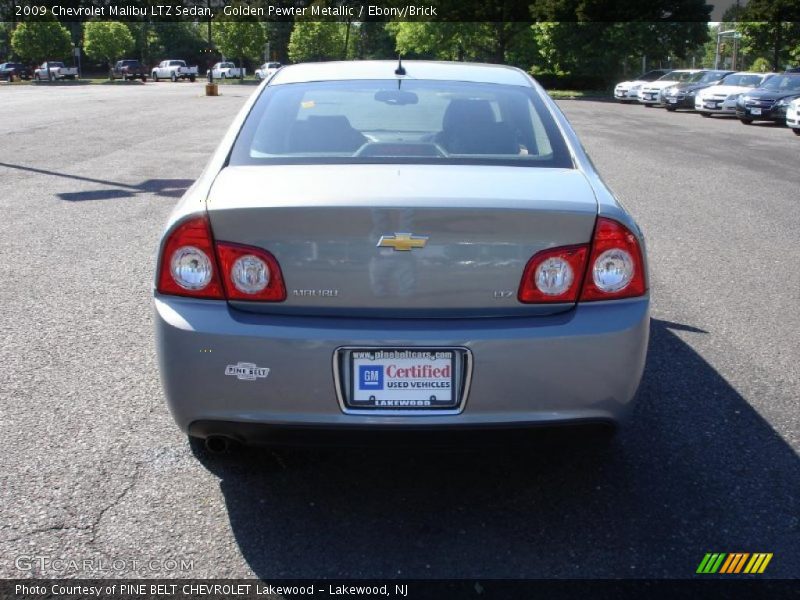 Golden Pewter Metallic / Ebony/Brick 2009 Chevrolet Malibu LTZ Sedan