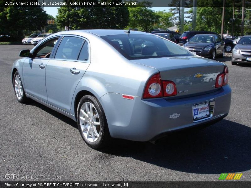 Golden Pewter Metallic / Ebony/Brick 2009 Chevrolet Malibu LTZ Sedan