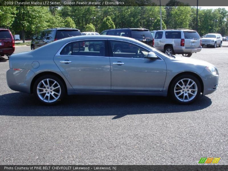 Golden Pewter Metallic / Ebony/Brick 2009 Chevrolet Malibu LTZ Sedan