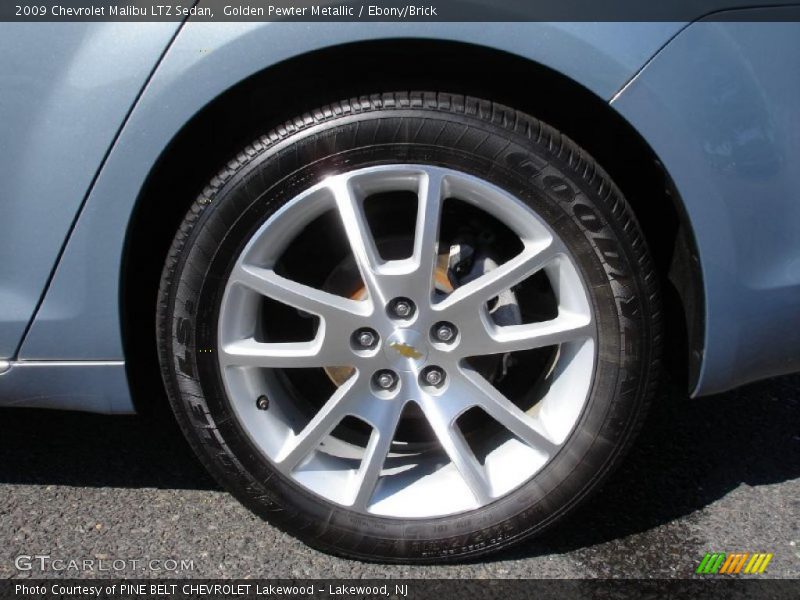 Golden Pewter Metallic / Ebony/Brick 2009 Chevrolet Malibu LTZ Sedan