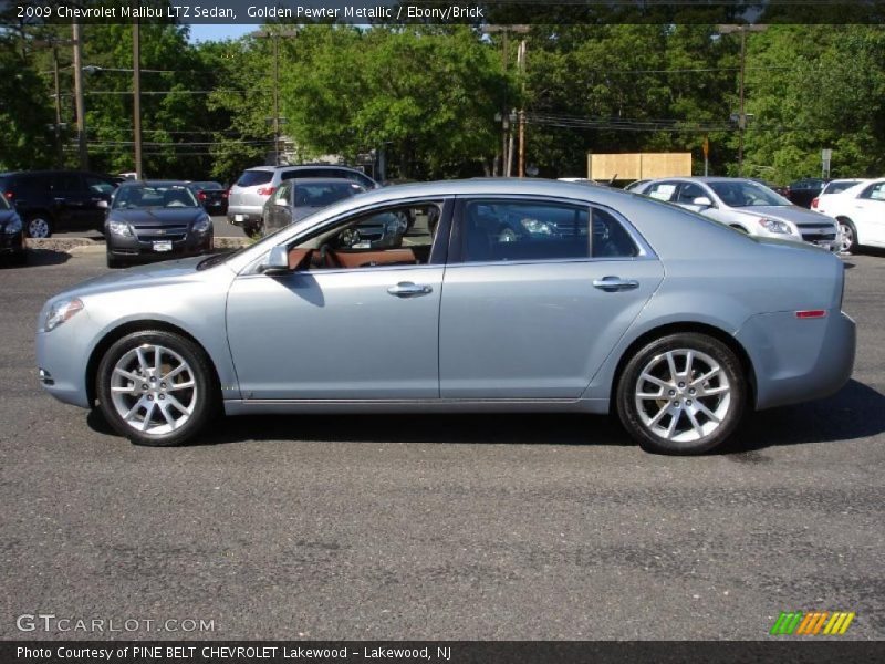 Golden Pewter Metallic / Ebony/Brick 2009 Chevrolet Malibu LTZ Sedan