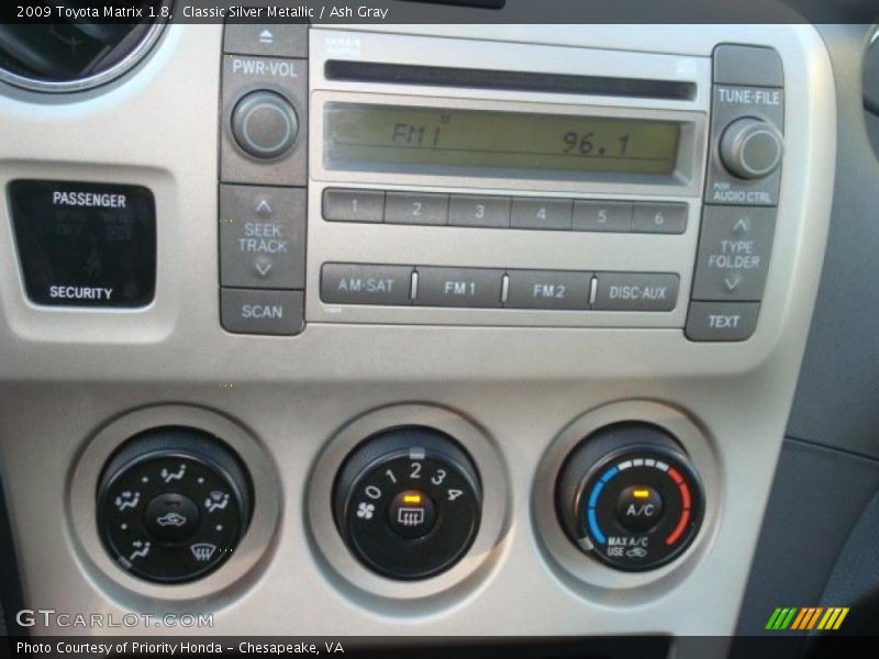 Classic Silver Metallic / Ash Gray 2009 Toyota Matrix 1.8