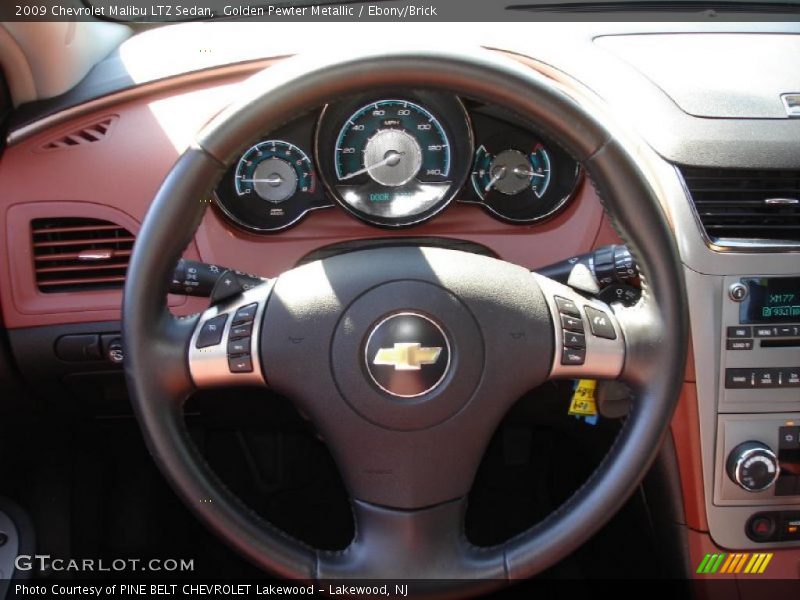 Golden Pewter Metallic / Ebony/Brick 2009 Chevrolet Malibu LTZ Sedan