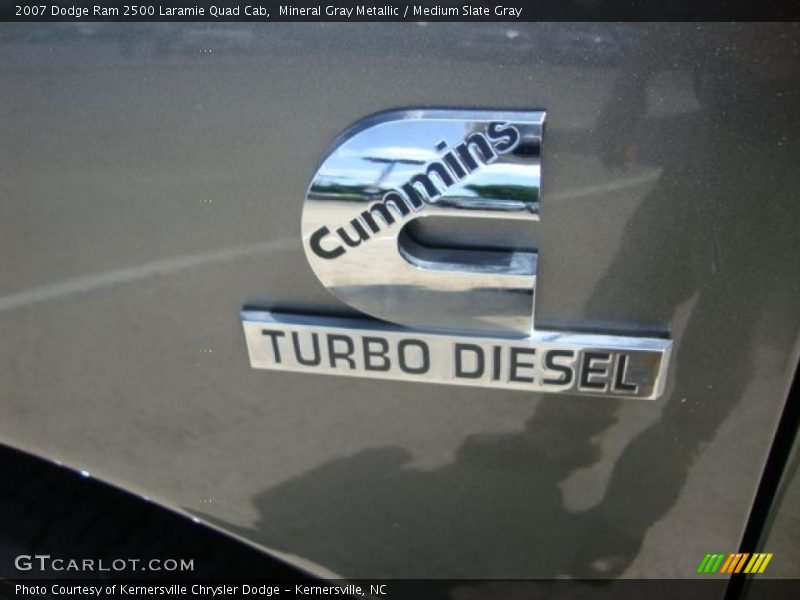 Mineral Gray Metallic / Medium Slate Gray 2007 Dodge Ram 2500 Laramie Quad Cab
