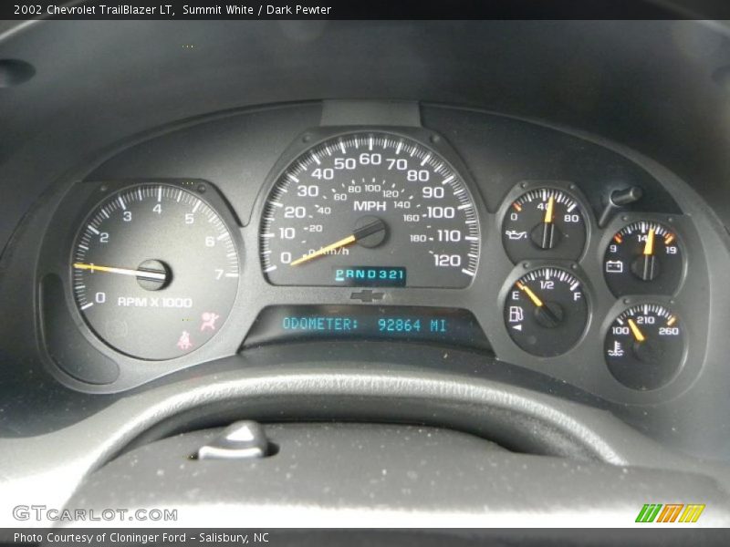 Summit White / Dark Pewter 2002 Chevrolet TrailBlazer LT