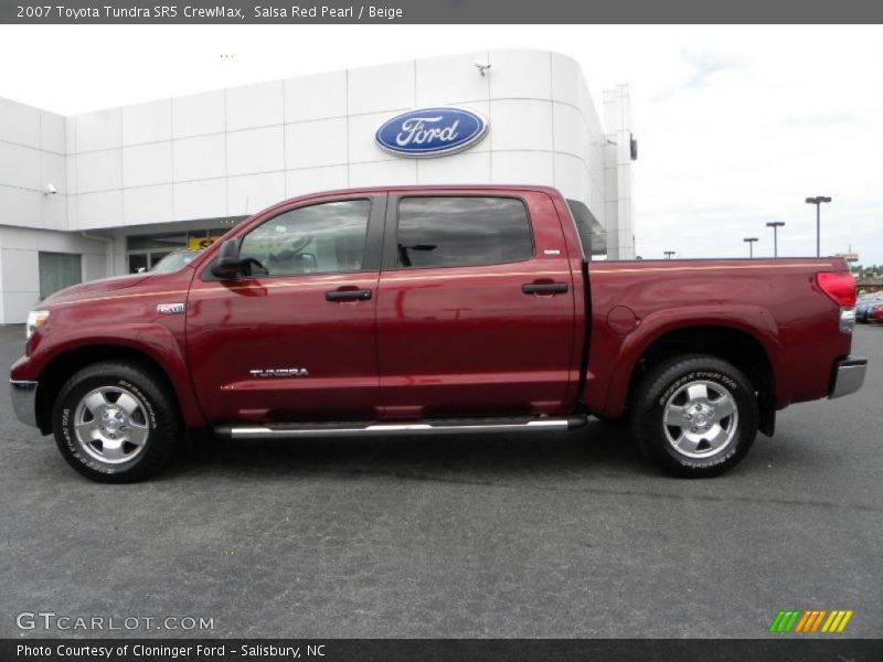 Salsa Red Pearl / Beige 2007 Toyota Tundra SR5 CrewMax