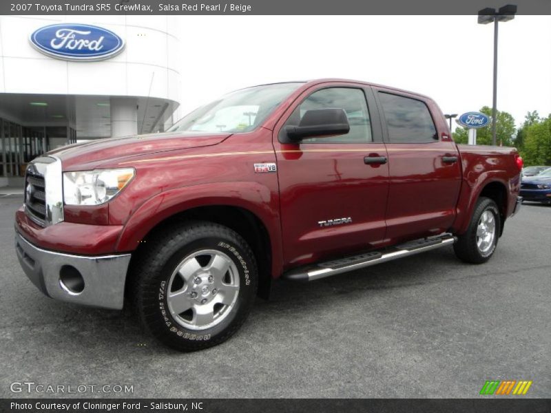 Salsa Red Pearl / Beige 2007 Toyota Tundra SR5 CrewMax
