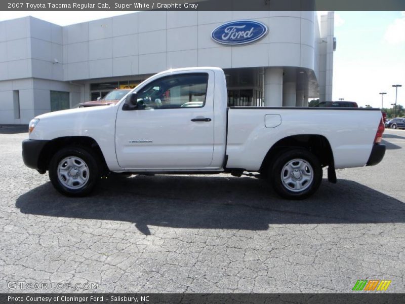 Super White / Graphite Gray 2007 Toyota Tacoma Regular Cab