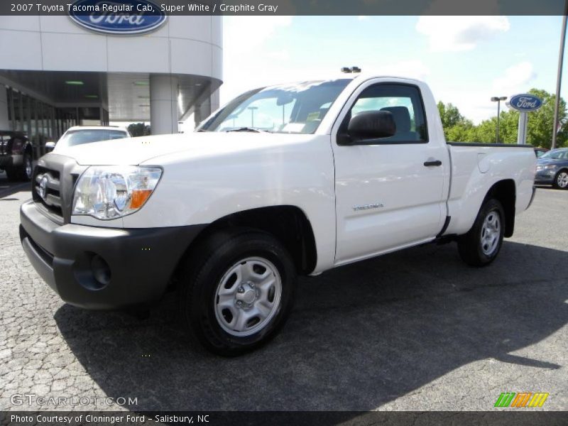 Super White / Graphite Gray 2007 Toyota Tacoma Regular Cab
