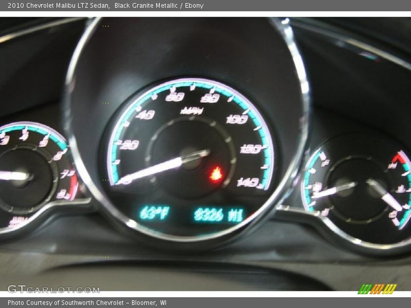 Black Granite Metallic / Ebony 2010 Chevrolet Malibu LTZ Sedan