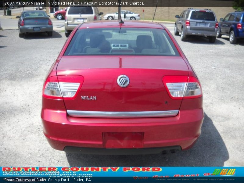 Vivid Red Metallic / Medium Light Stone/Dark Charcoal 2007 Mercury Milan I4