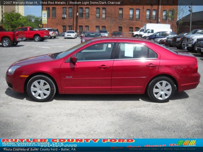 Vivid Red Metallic / Medium Light Stone/Dark Charcoal 2007 Mercury Milan I4