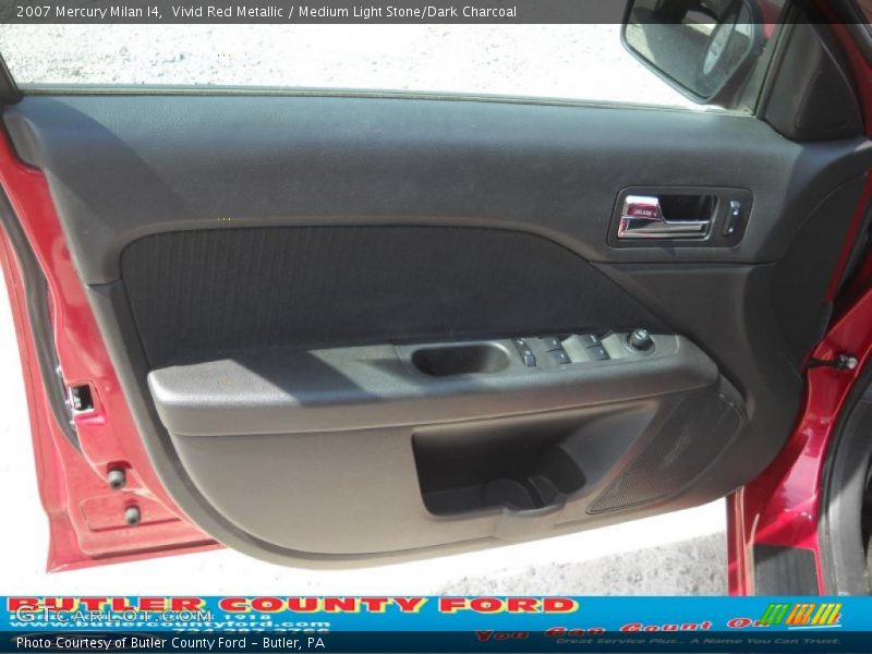 Vivid Red Metallic / Medium Light Stone/Dark Charcoal 2007 Mercury Milan I4