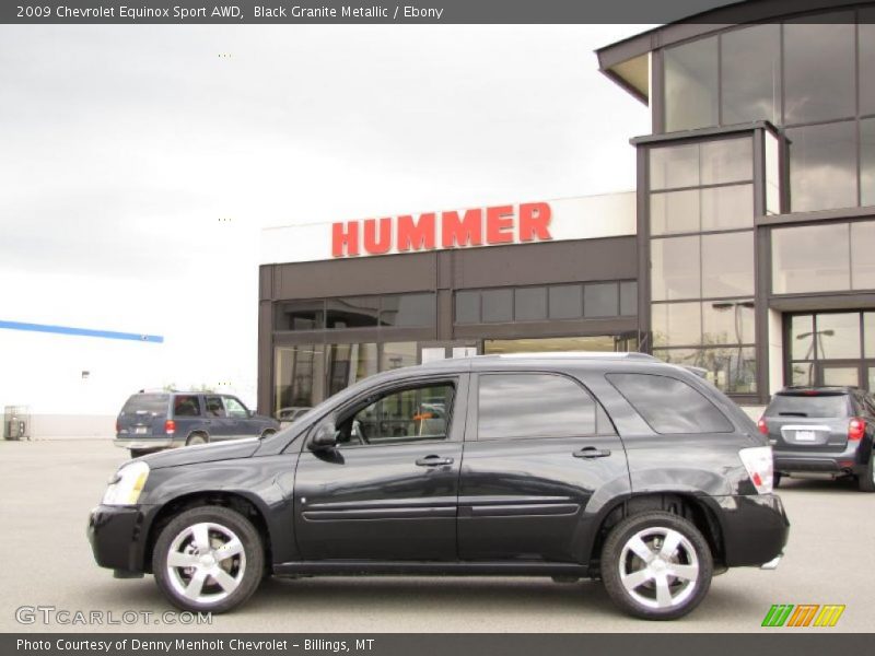 Black Granite Metallic / Ebony 2009 Chevrolet Equinox Sport AWD