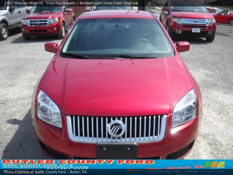 Vivid Red Metallic / Medium Light Stone/Dark Charcoal 2007 Mercury Milan I4