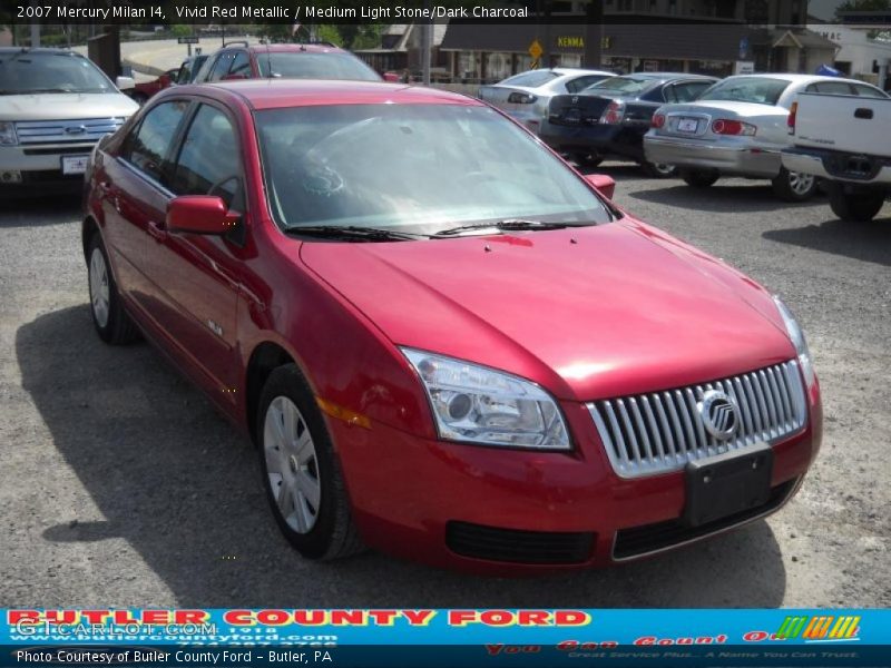 Vivid Red Metallic / Medium Light Stone/Dark Charcoal 2007 Mercury Milan I4