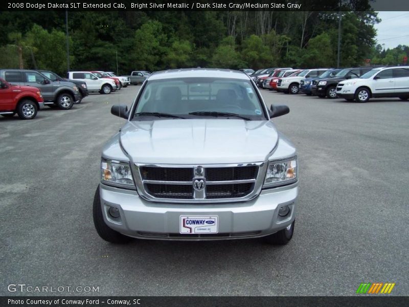 Bright Silver Metallic / Dark Slate Gray/Medium Slate Gray 2008 Dodge Dakota SLT Extended Cab