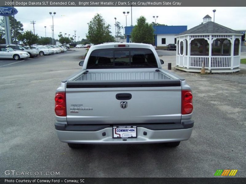 Bright Silver Metallic / Dark Slate Gray/Medium Slate Gray 2008 Dodge Dakota SLT Extended Cab