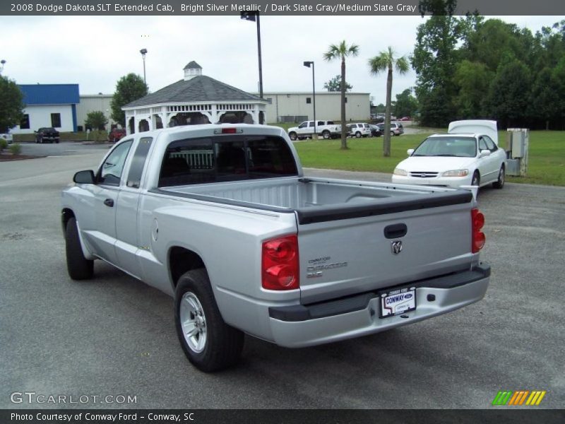 Bright Silver Metallic / Dark Slate Gray/Medium Slate Gray 2008 Dodge Dakota SLT Extended Cab