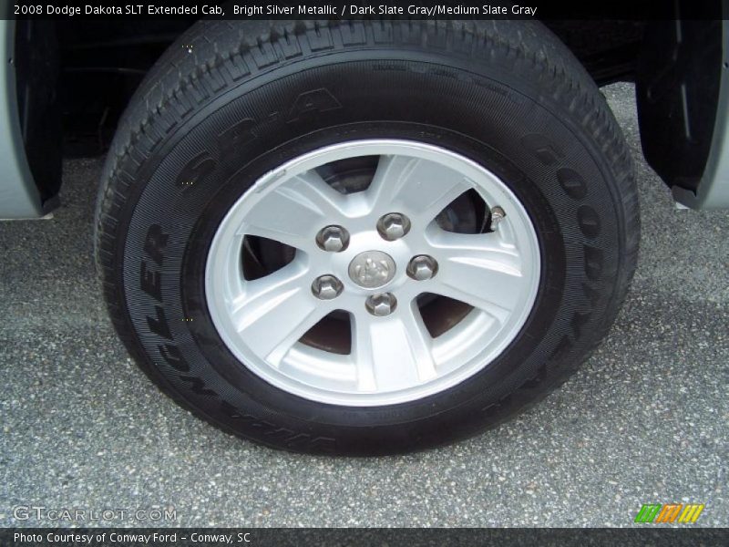 Bright Silver Metallic / Dark Slate Gray/Medium Slate Gray 2008 Dodge Dakota SLT Extended Cab
