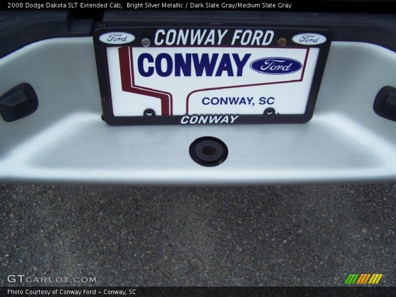 Bright Silver Metallic / Dark Slate Gray/Medium Slate Gray 2008 Dodge Dakota SLT Extended Cab